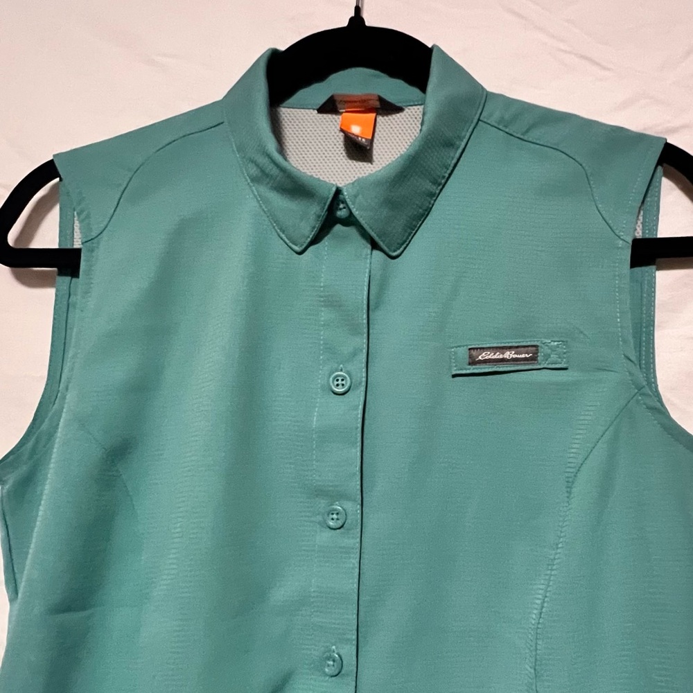 Eddie Bauer Adventurer Pro Field Sleeveless Shirt Activewear SPF Golf Hiking - Picture 4 of 8